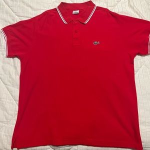 Lacoste polo red XL  new never worn only washed 1x after initial purchase.